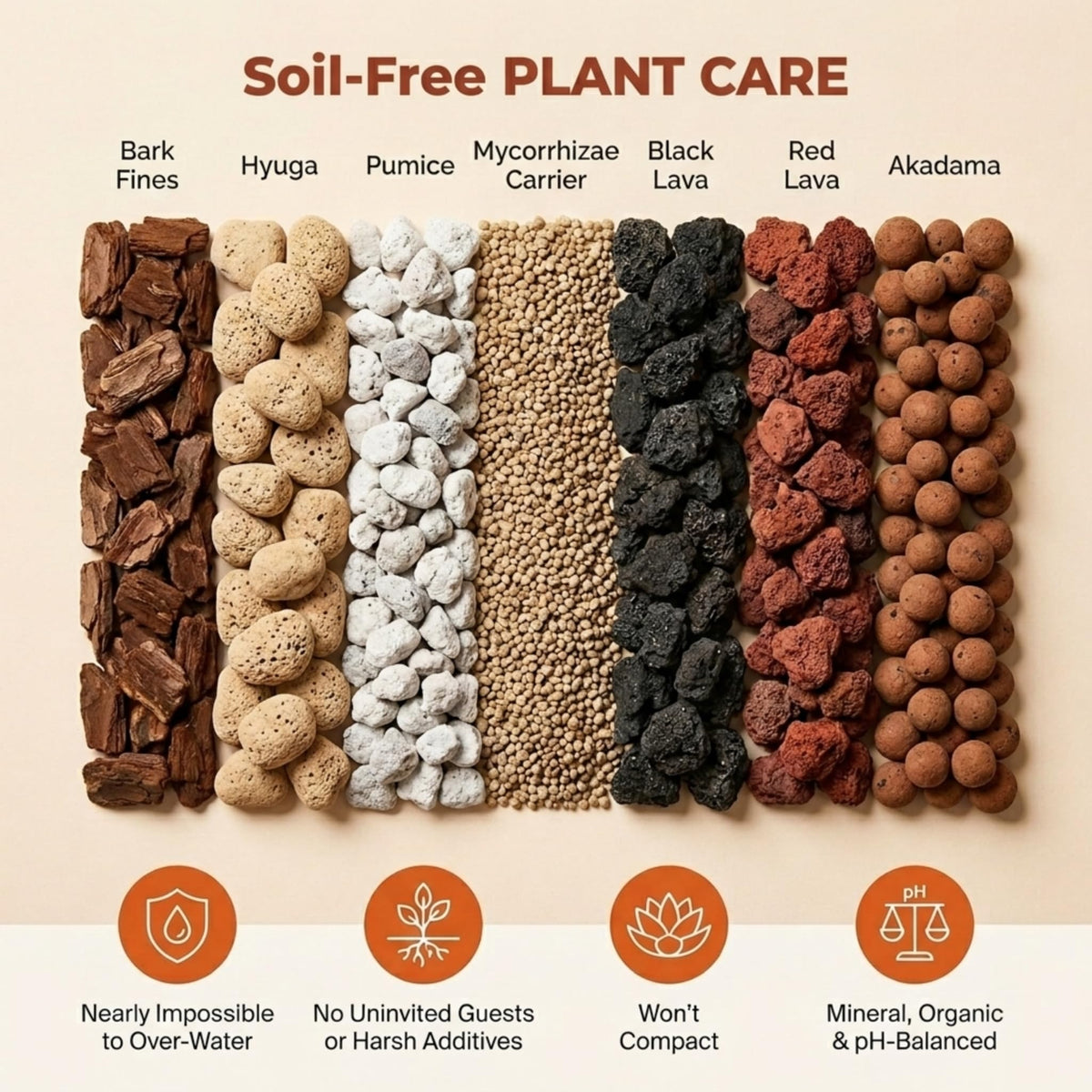 veryplants Molly's Succulent Mix ingredients close-up highlighting Akadama and Pumice balance.