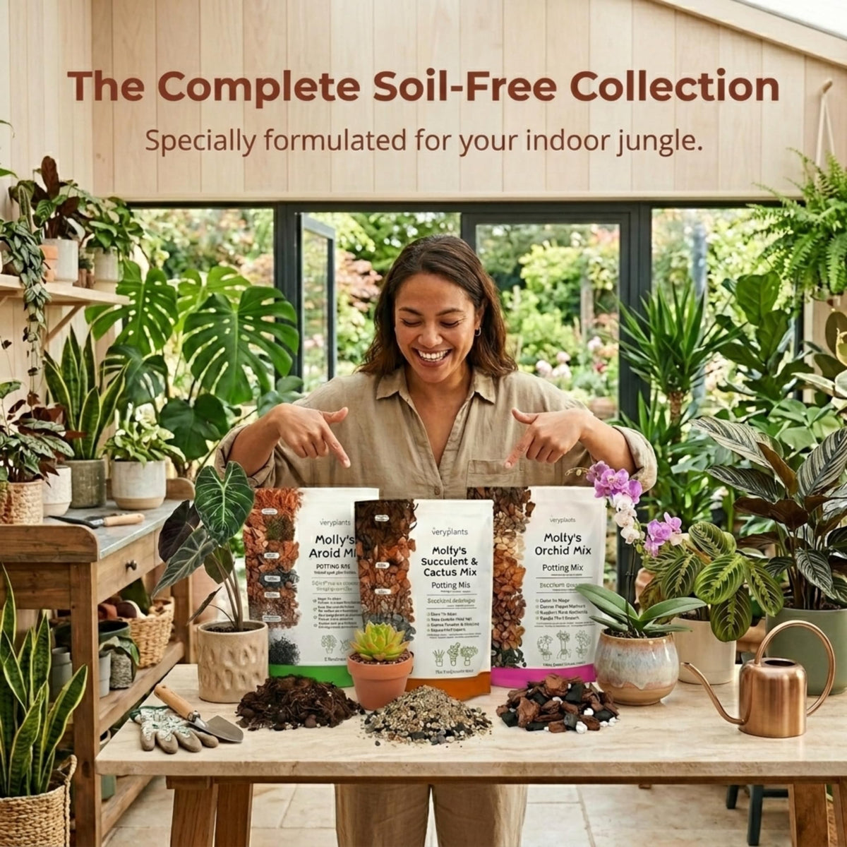 veryplants Molly's Succulent Mix packaged for easy storage and long shelf life.