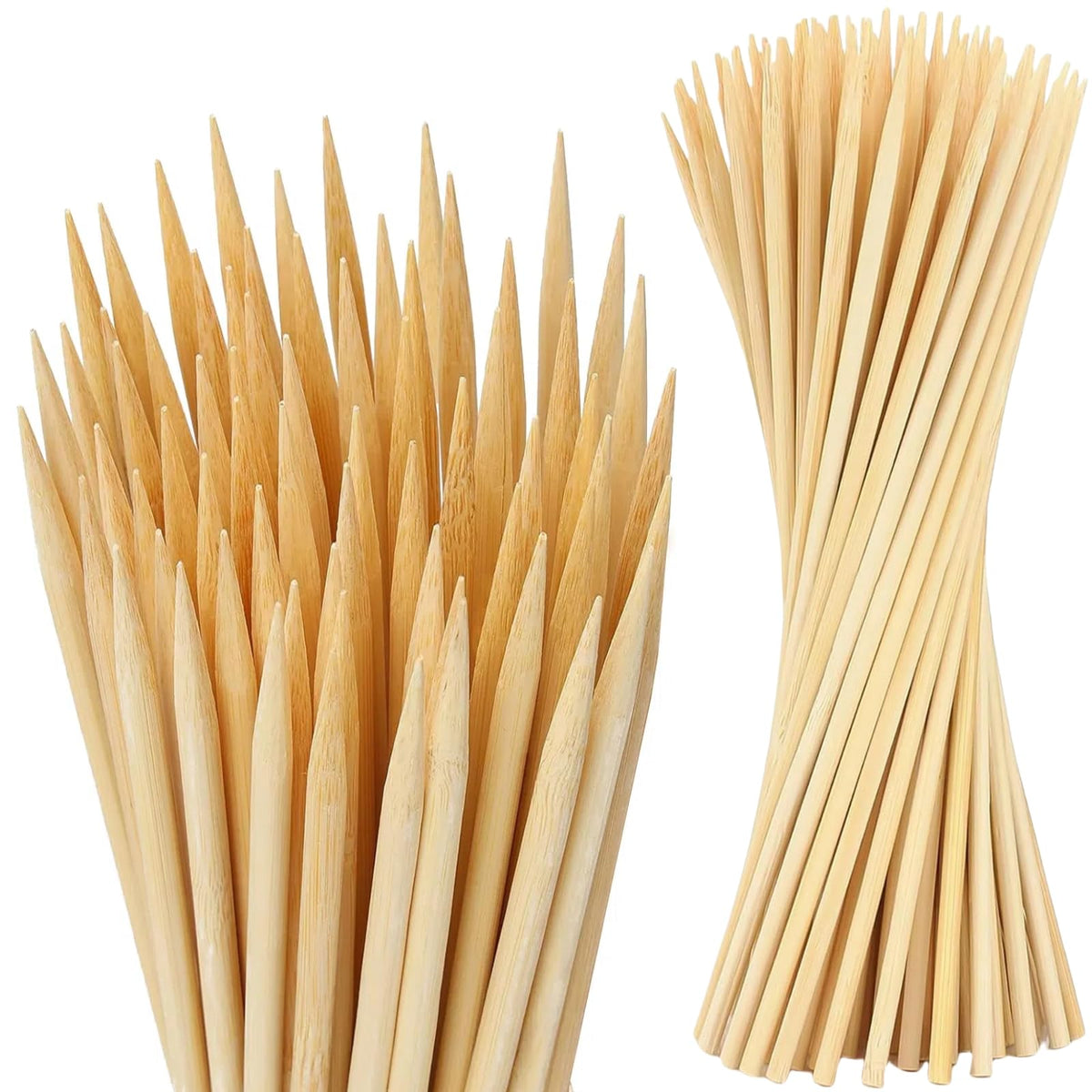 Vesyman 24-inch bamboo stake in garden supports tomatoes with natural sturdy strength.