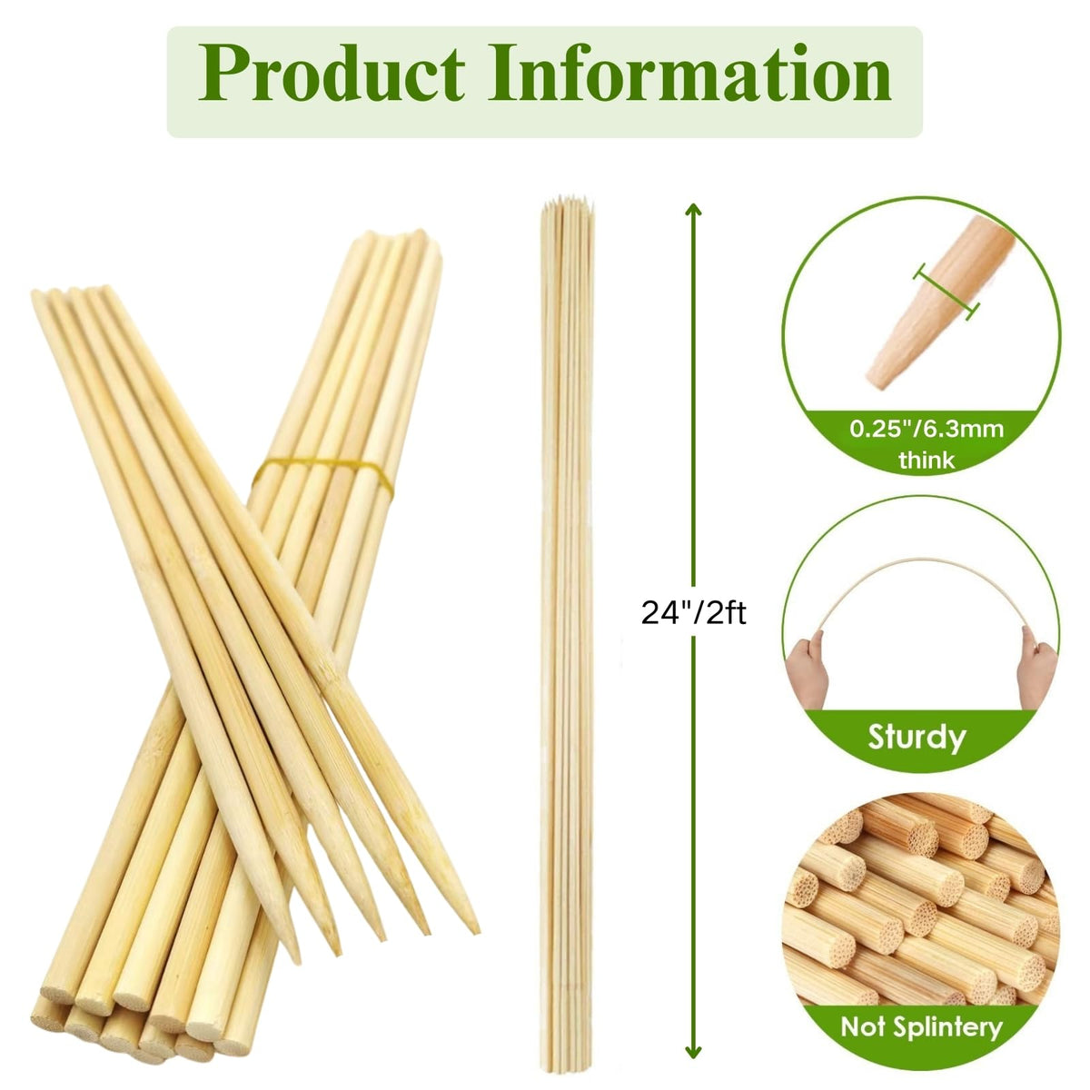 Vesyman bamboo plant stake provides durable support for climbing beans.