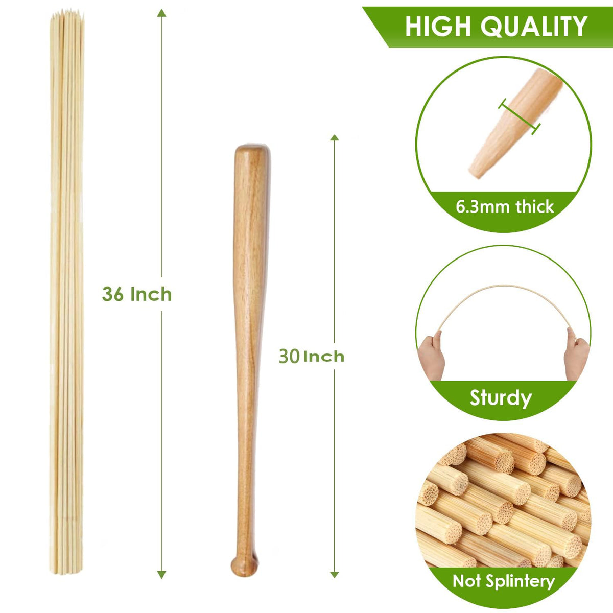Vesyman bamboo stake eco-friendly material for sustainable gardening.