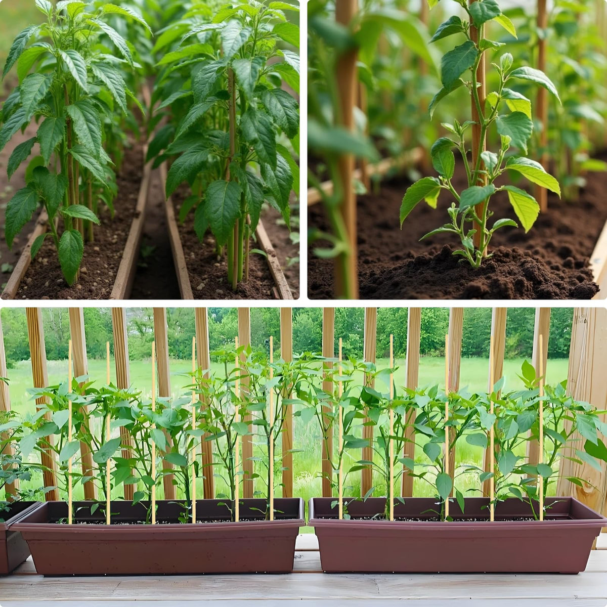 Vesyman bamboo stake outdoor garden use supports climbing plants and beans.