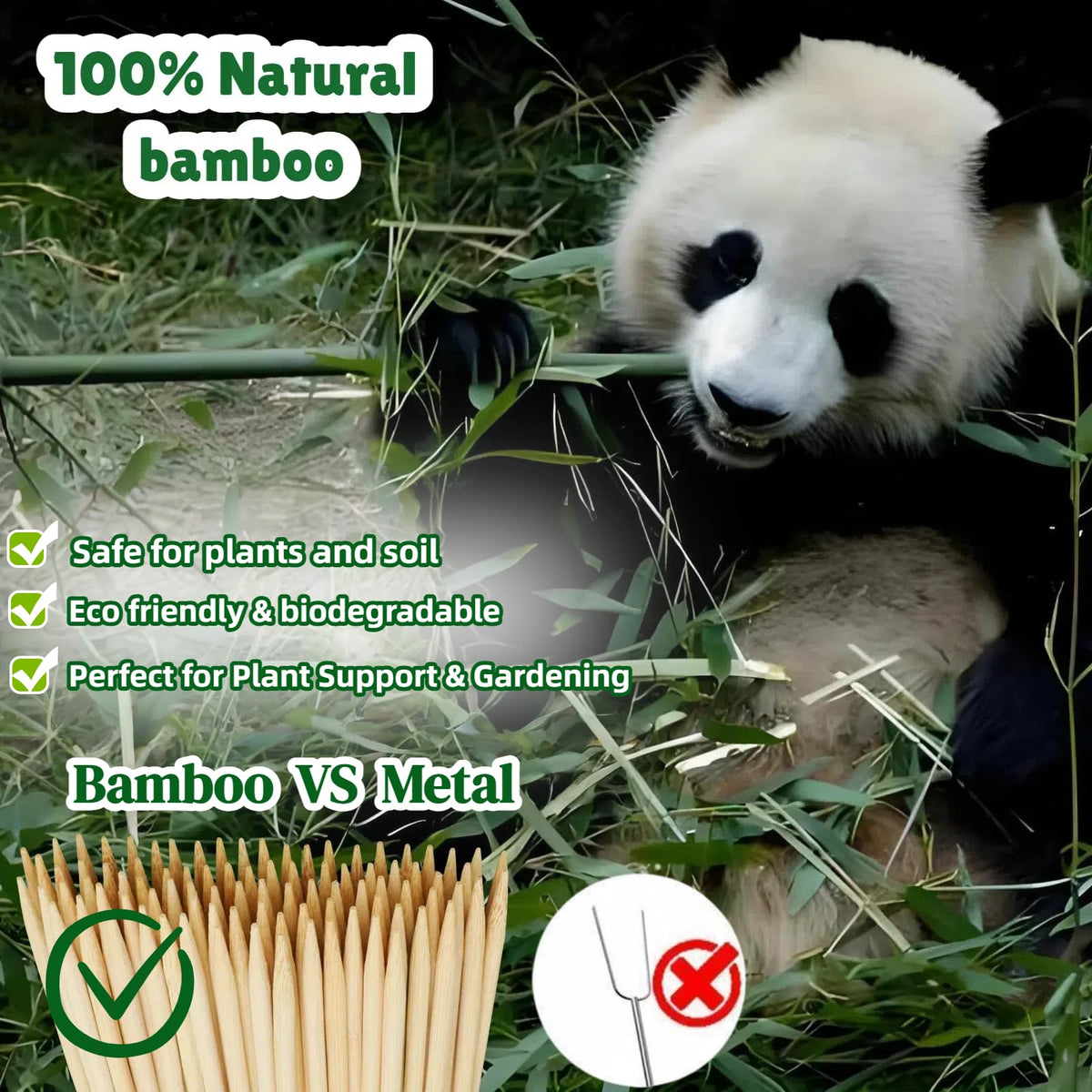 Vesyman bamboo stake with smooth surface reduces splinters during handling.