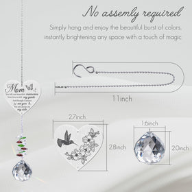 Vetbuosa loss of mom suncatcher serves as a cherished keepsake.