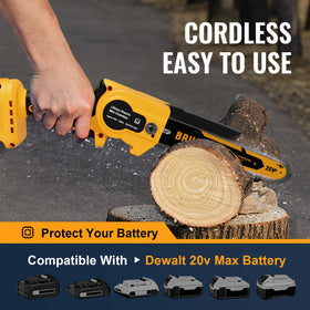 Vetoper cordless mini chainsaw with DeWalt compatibility for plug-and-play power