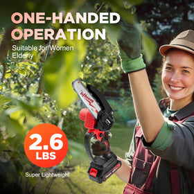 Vetoper portable chainsaw safety features provide peace of mind during tree trimming.