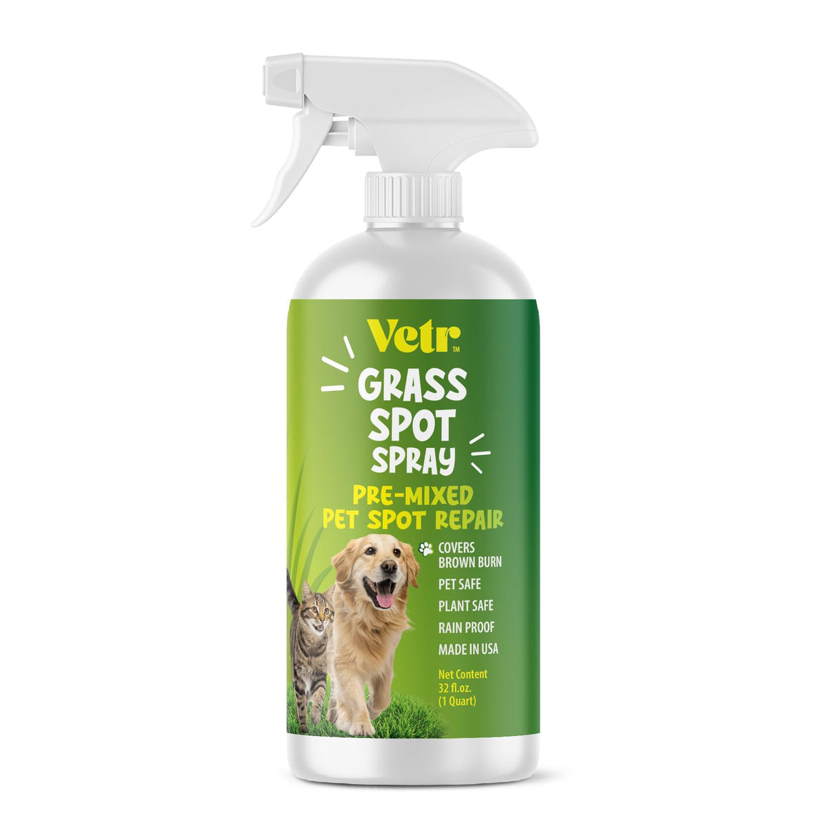 Vetr Dog Repair Grass Paint sprayer enables easy, even lawn touch-ups.