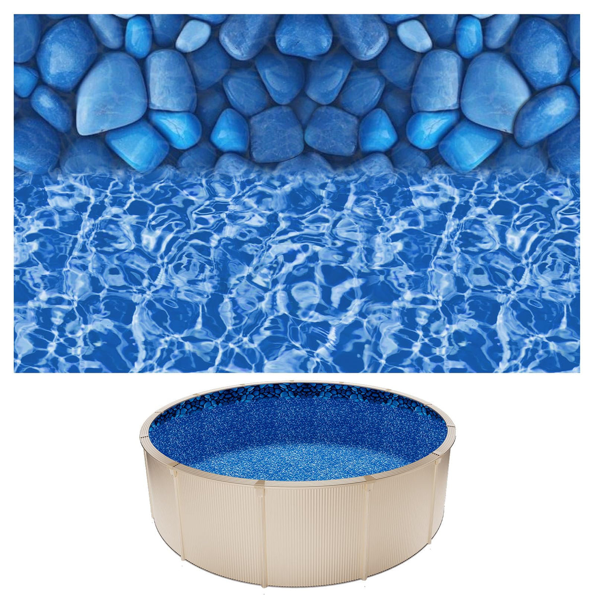 VEVOR 15ft round pool liner overlap edge offers a snug fit for quick setup.