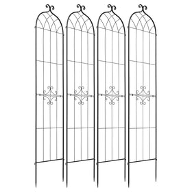 VEVOR garden setting with multiple trellises integrated into flora