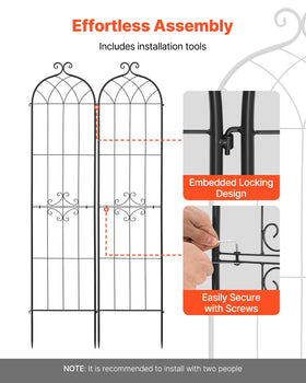 VEVOR rustproof coating on trellis surface for durable outdoor use