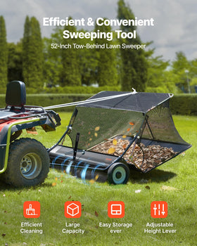 VEVOR 52in sweeping width with brushes enhancing debris collection