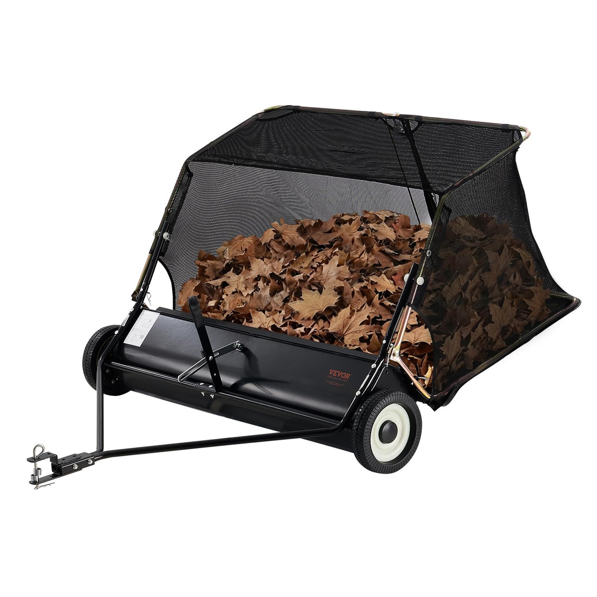 VEVOR 52in tow-behind lawn sweeper ready for quick large-area cleanup