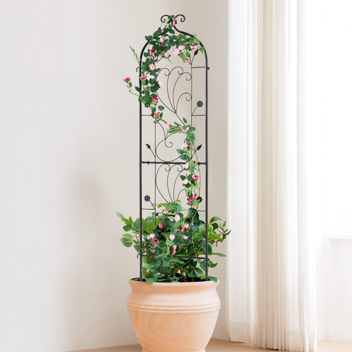 VEVOR trellis in an outdoor courtyard setting, durable and stylish