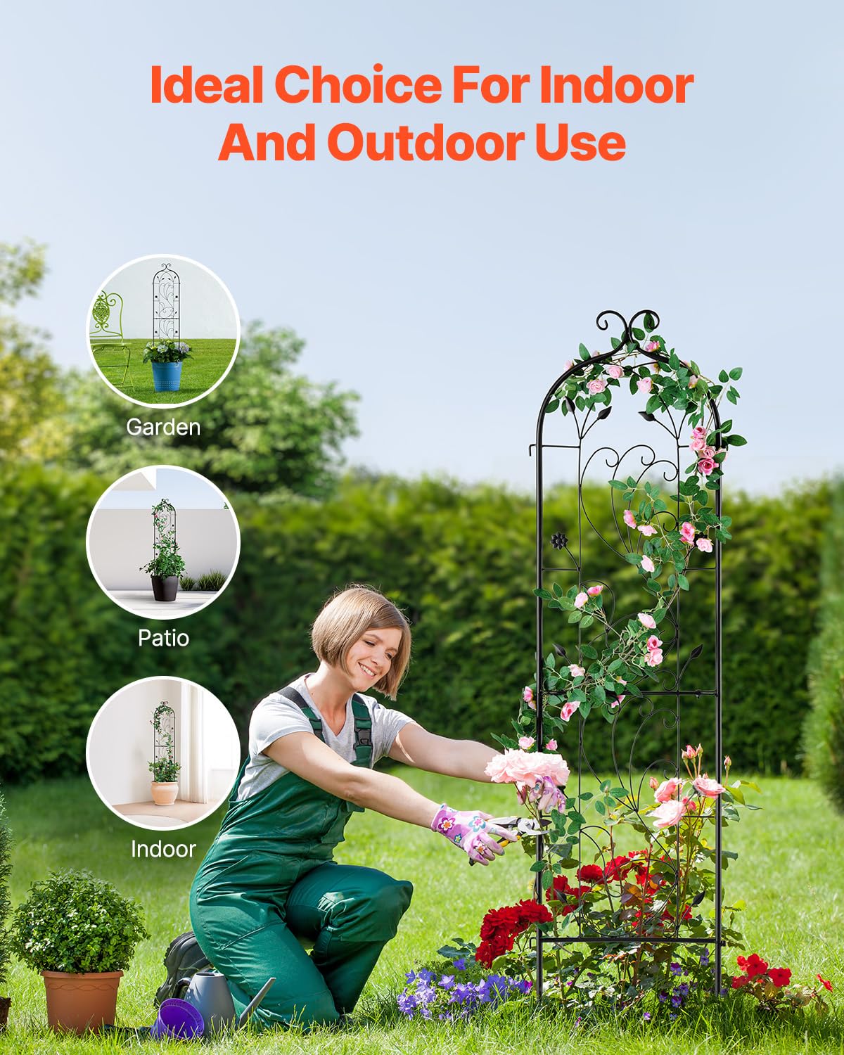 VEVOR garden trellis for vegetables and fruiting plants with versatile design