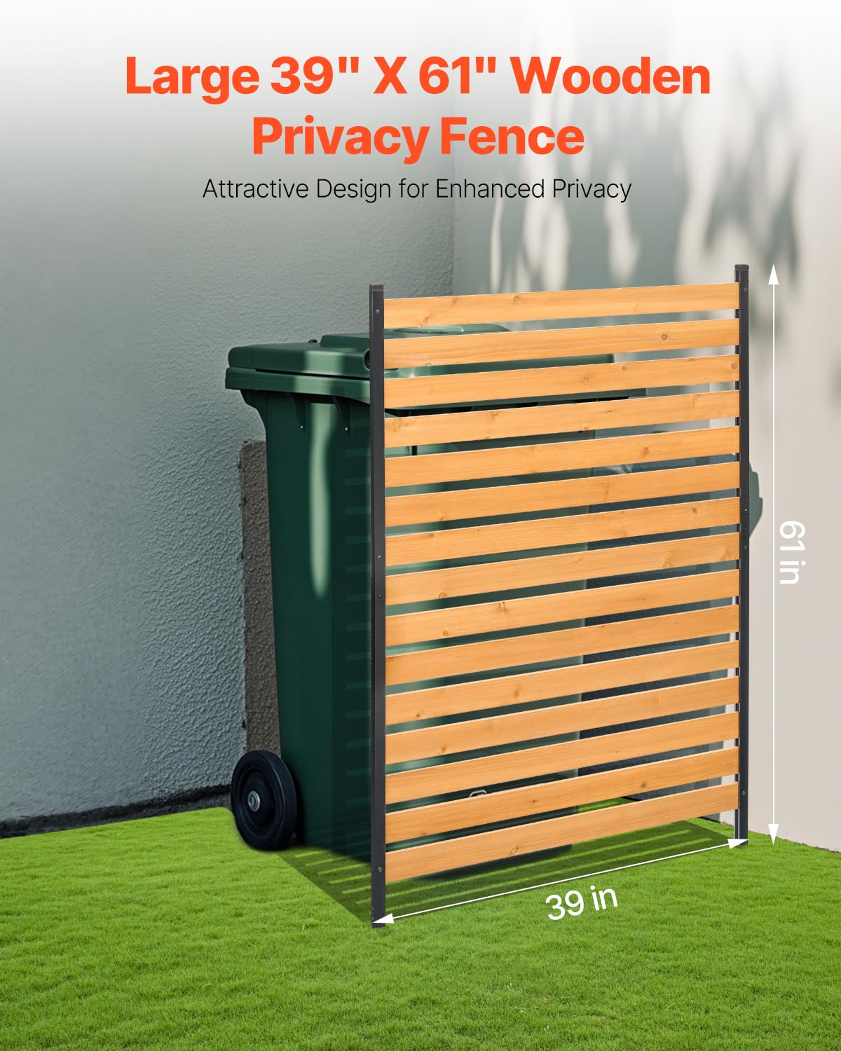 VEVOR AC unit fence installation demonstrates quick, single-person setup