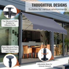 VEVOR thick aluminum top bar keeps fabric taut and sag-free.