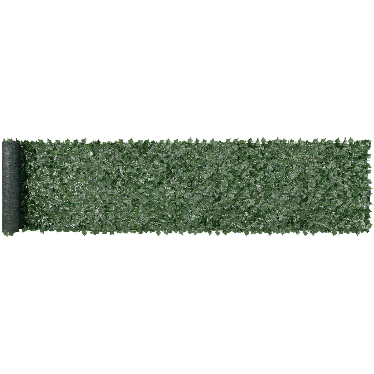VEVOR artificial ivy fence leaf close-up showing natural veins and texture for realism.