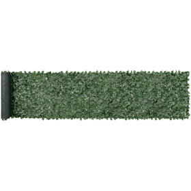 VEVOR artificial ivy fence leaf close-up showing natural veins and texture for realism.