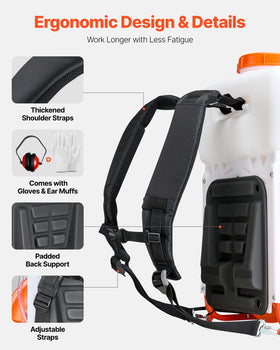 Padded shoulder straps on the VEVOR fogger for comfortable carry