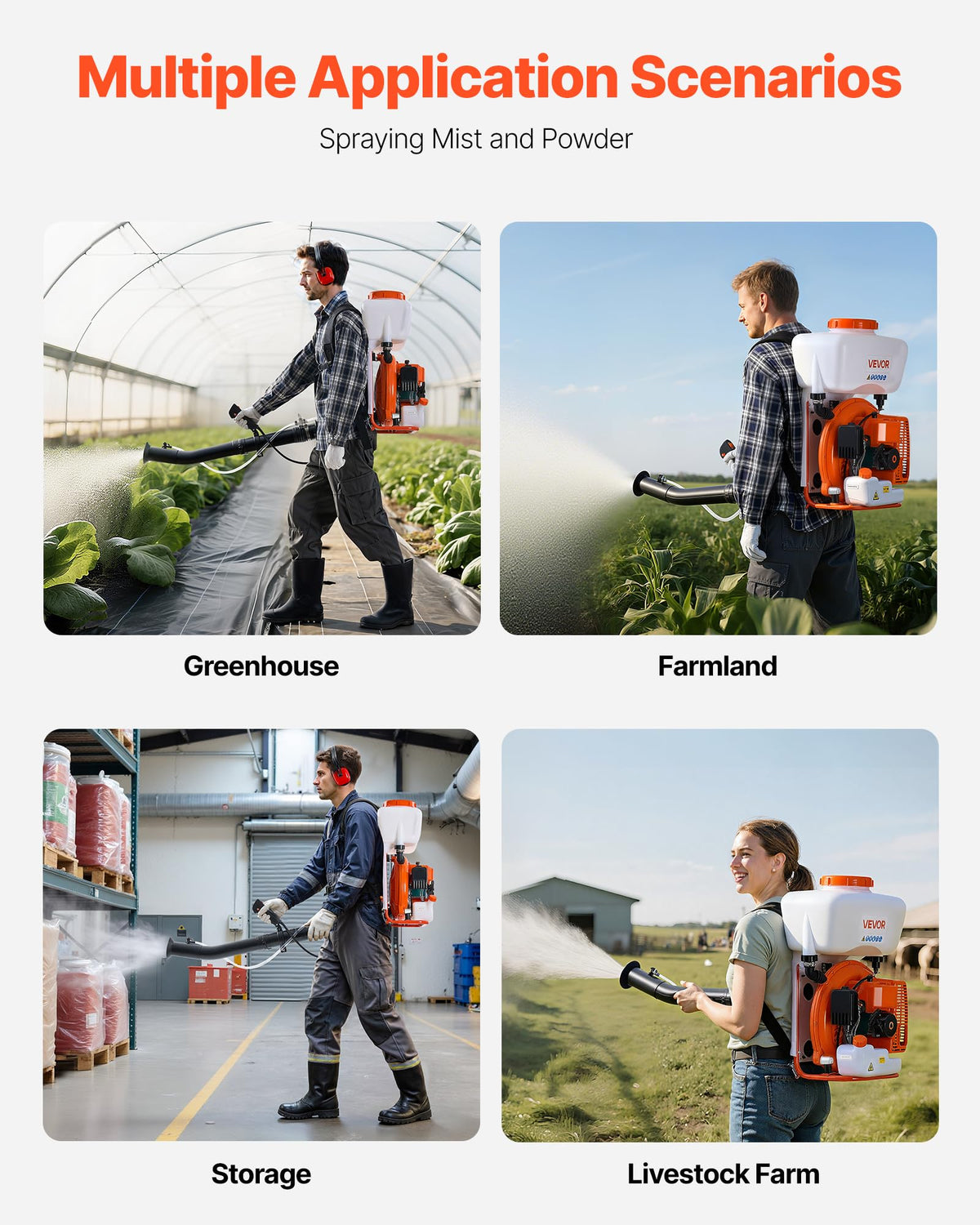 Ventilated backpad on the VEVOR fogger reduces heat and fatigue