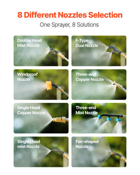 VEVOR 8-nozzle kit enables versatile spraying applications.