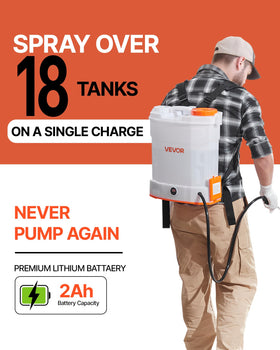 VEVOR leak-proof design with snap-on handle for one-handed use