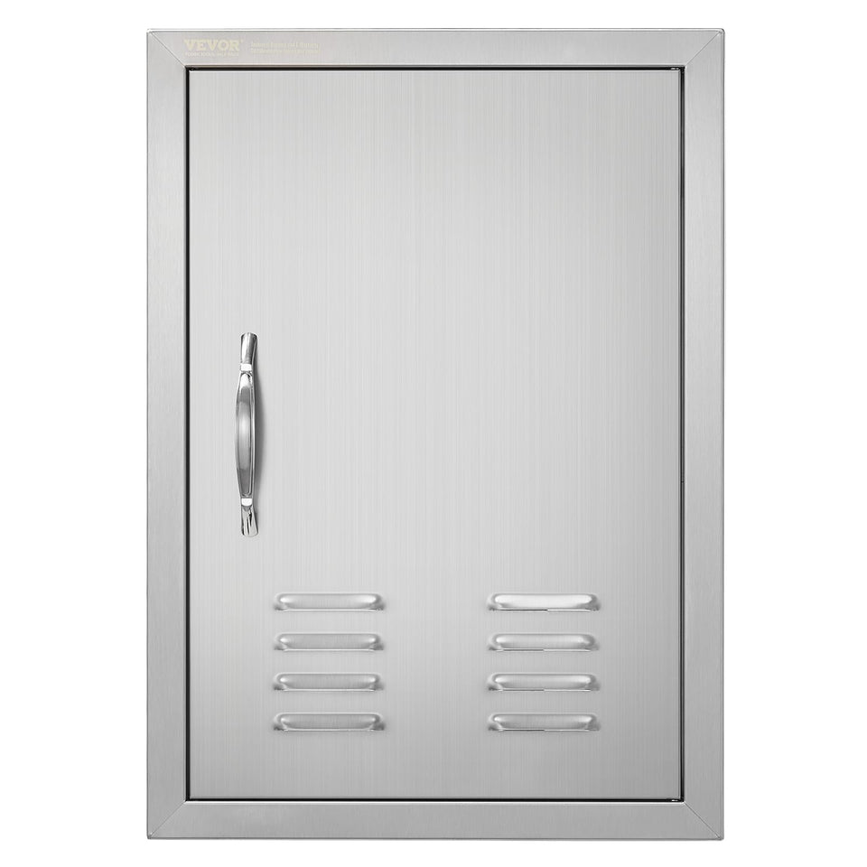 VEVOR BBQ Access Door front view in stainless steel flush mount for outdoor kitchens
