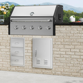 VEVOR BBQ Access Door 1:1 installation template aids precise mounting