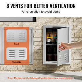 VEVOR BBQ Access Door close-up frame with magnets for secure seal