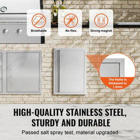 VEVOR BBQ Access Door reversible design accommodates left or right opening