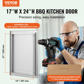 VEVOR BBQ Access Door stainless steel material for rust resistance and outdoor durability