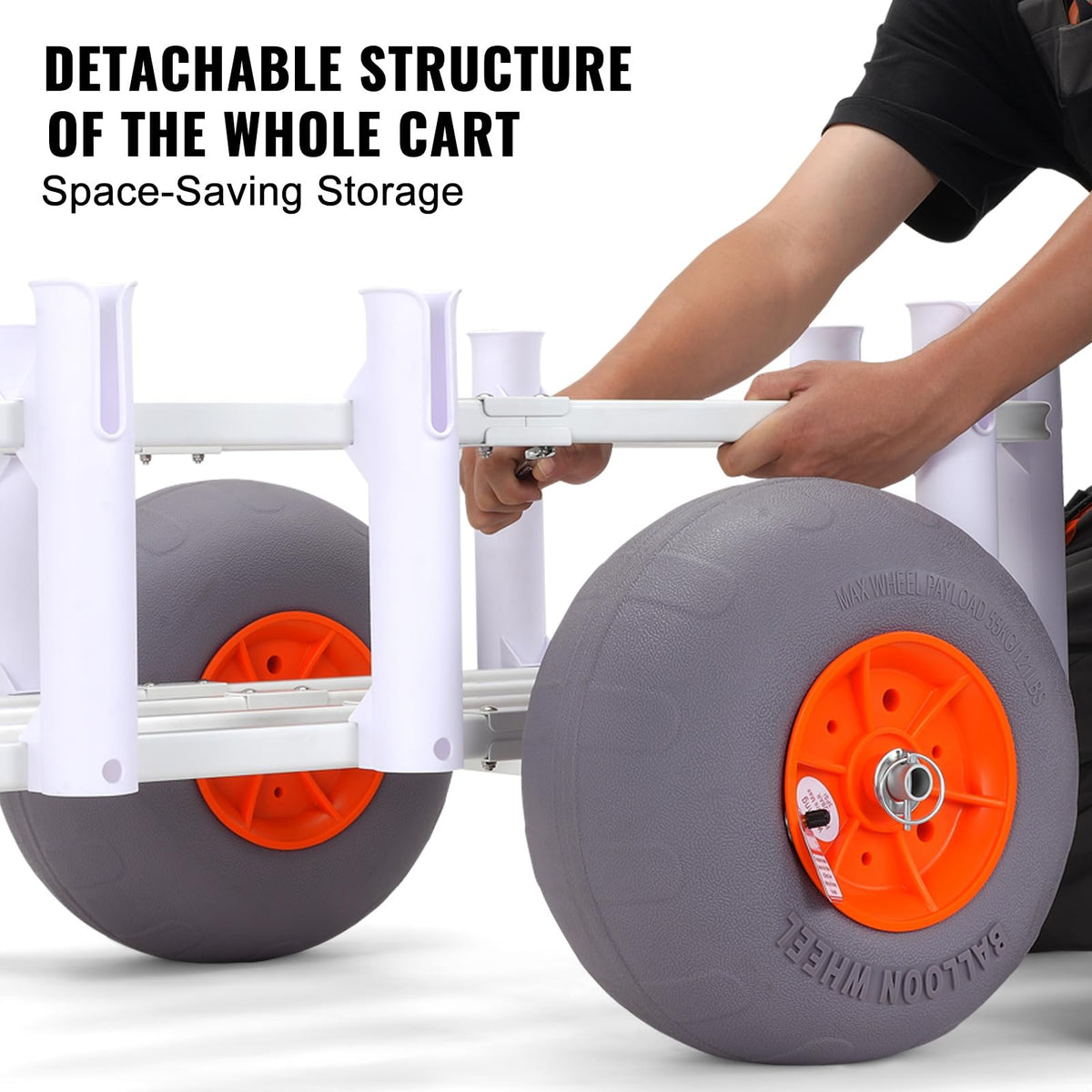 VEVOR cart with eight rod holders for quick gear access