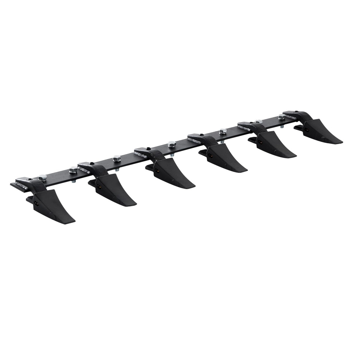 VEVOR 48'' bucket tooth bar with curved shank enhances digging efficiency.
