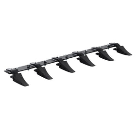 VEVOR 48'' bucket tooth bar with curved shank enhances digging efficiency.