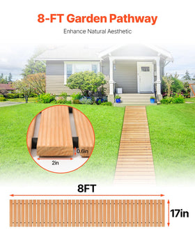 VEVOR cedar walkway with non-slip surface for safer wet conditions.