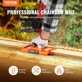 VEVOR Chainsaw Mill anti-loosening nuts secure a stable setup.