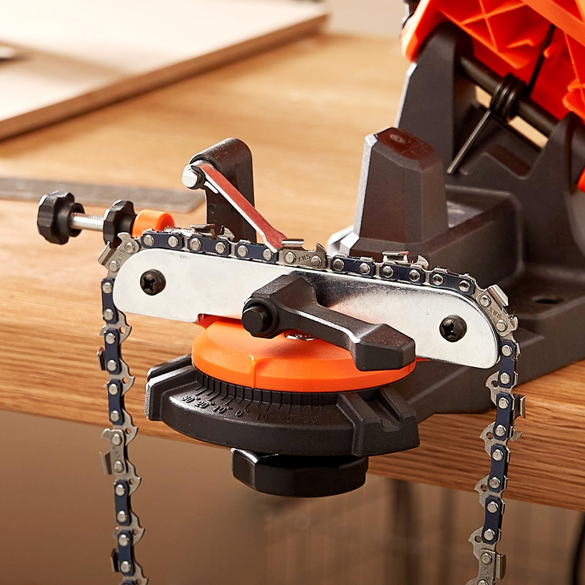 VEVOR sharpener with three wheels offers versatile sharpening options.