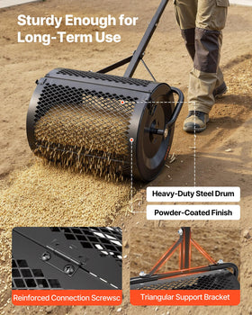 VEVOR compost spreader powder-coated steel withstands weather