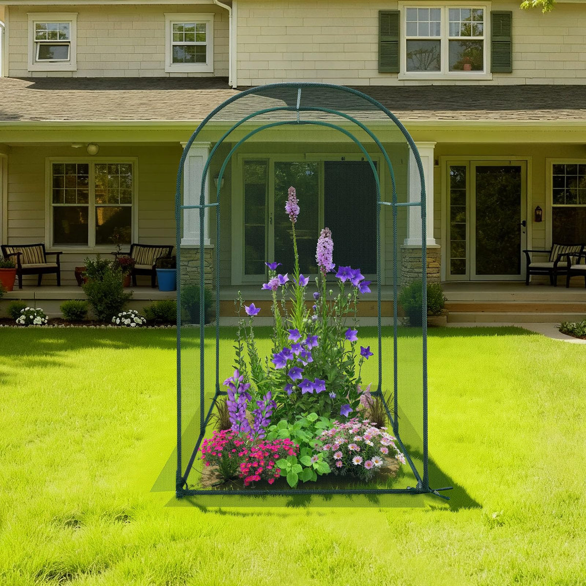 VEVOR crop cage provides plant protection for veggie beds and decorative plants.