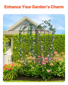VEVOR cucumber trellis enhances vegetable garden by guiding vines upward and saving space