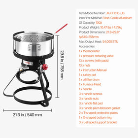 VEVOR detachable accessories enabling quick cleanup after cooking