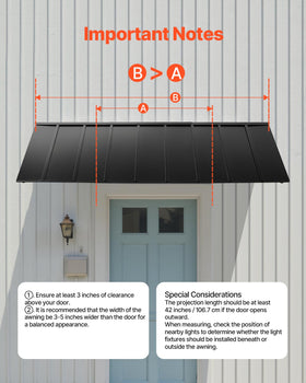 VEVOR door entrance protection minimizes weather exposure.