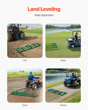 VEVOR Drag Harrow quick hitch system speeds setup and removal.