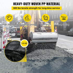 VEVOR Driveway Fabric 600 lbs tensile strength supports gravel and stone layers.