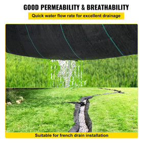 VEVOR Driveway Fabric high permeability promotes rapid drainage and prevents pooling.