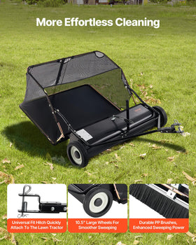 Dump rope enables easy emptying from tractor featuring VEVOR sweeper