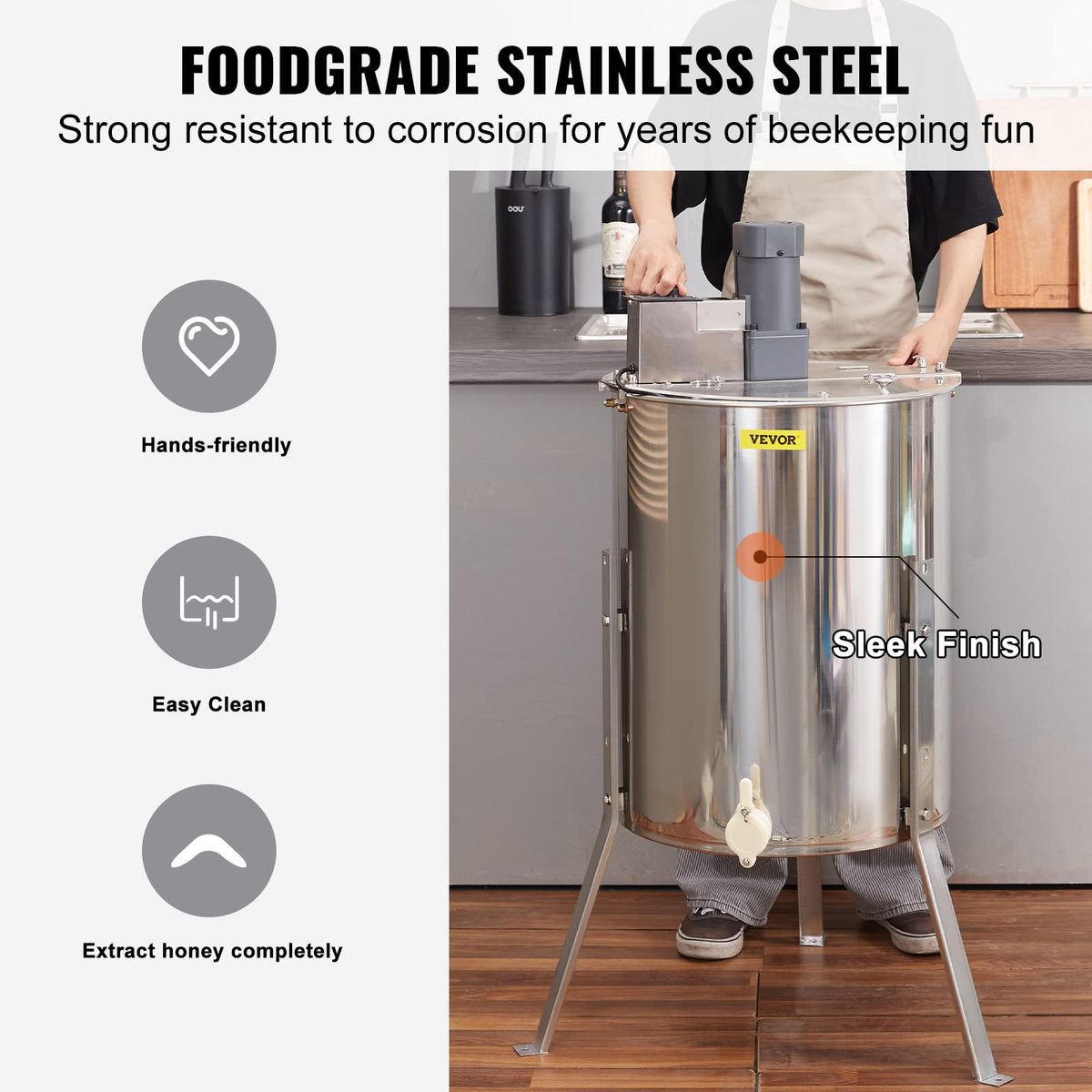 VEVOR height-adjustable stand for ergonomic operation