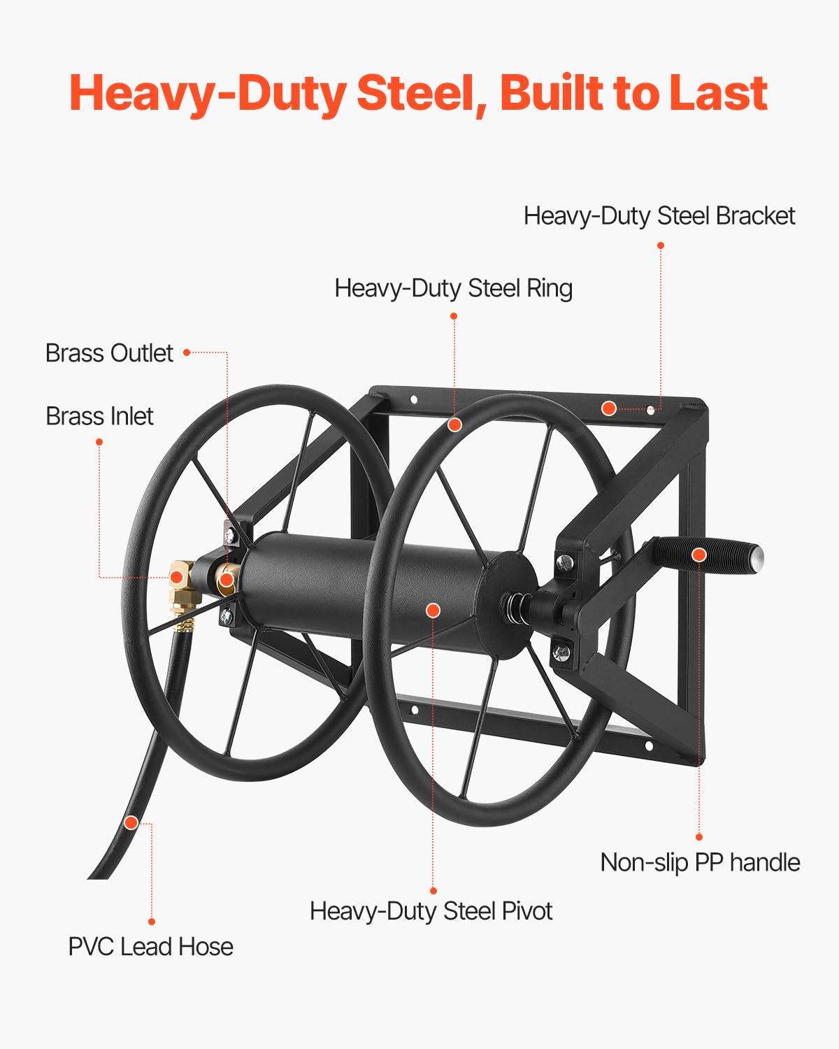 VEVOR five-foot leader tubing aids quick setup and reach