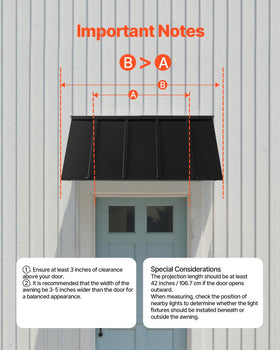 VEVOR black finish blends with modern exteriors