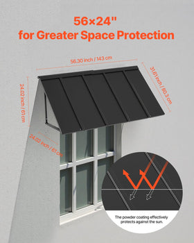 VEVOR triangle support close-up highlights stable construction for rainy days